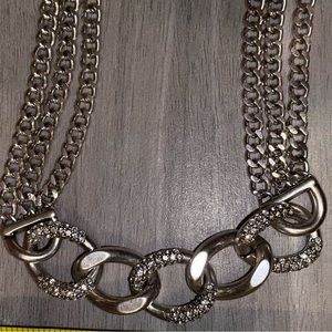 Premier Designs Diamond & Silver Necklace